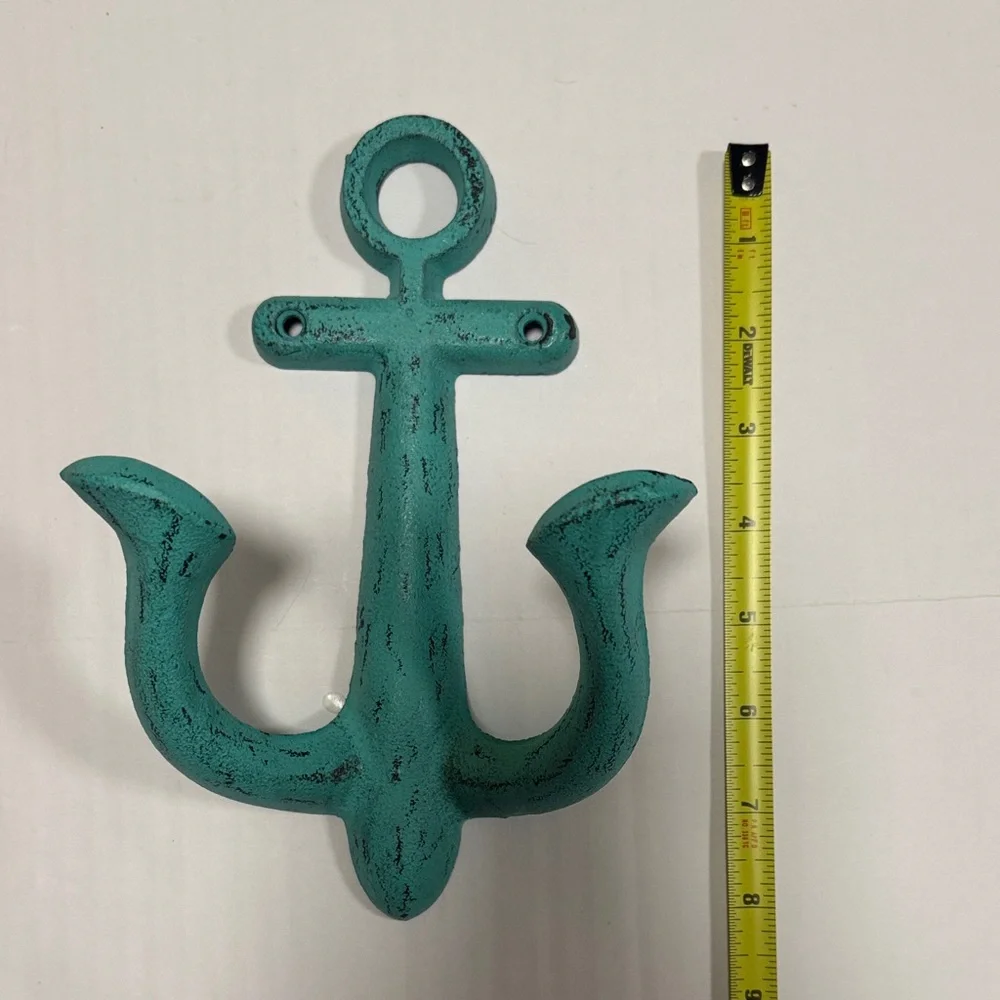 Nautical Anchor Wall Hooks - Red and Blue